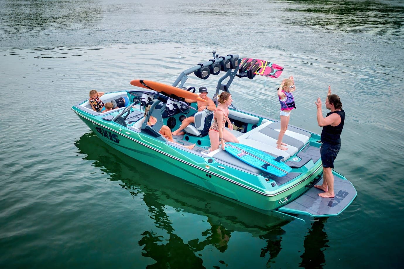 An Axis A200 at rest, a family aboard