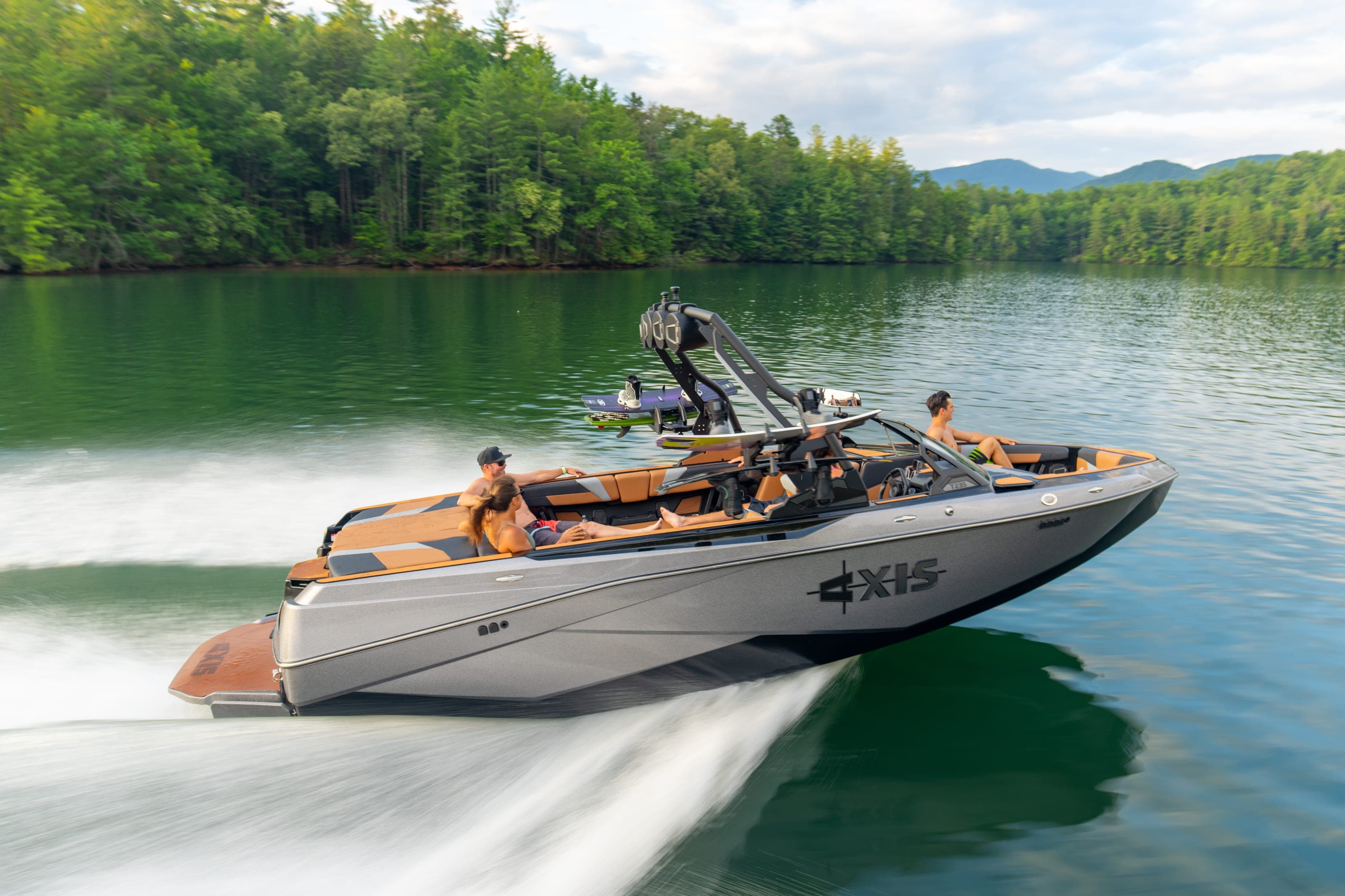 An Axis T235 at speed, people aboard