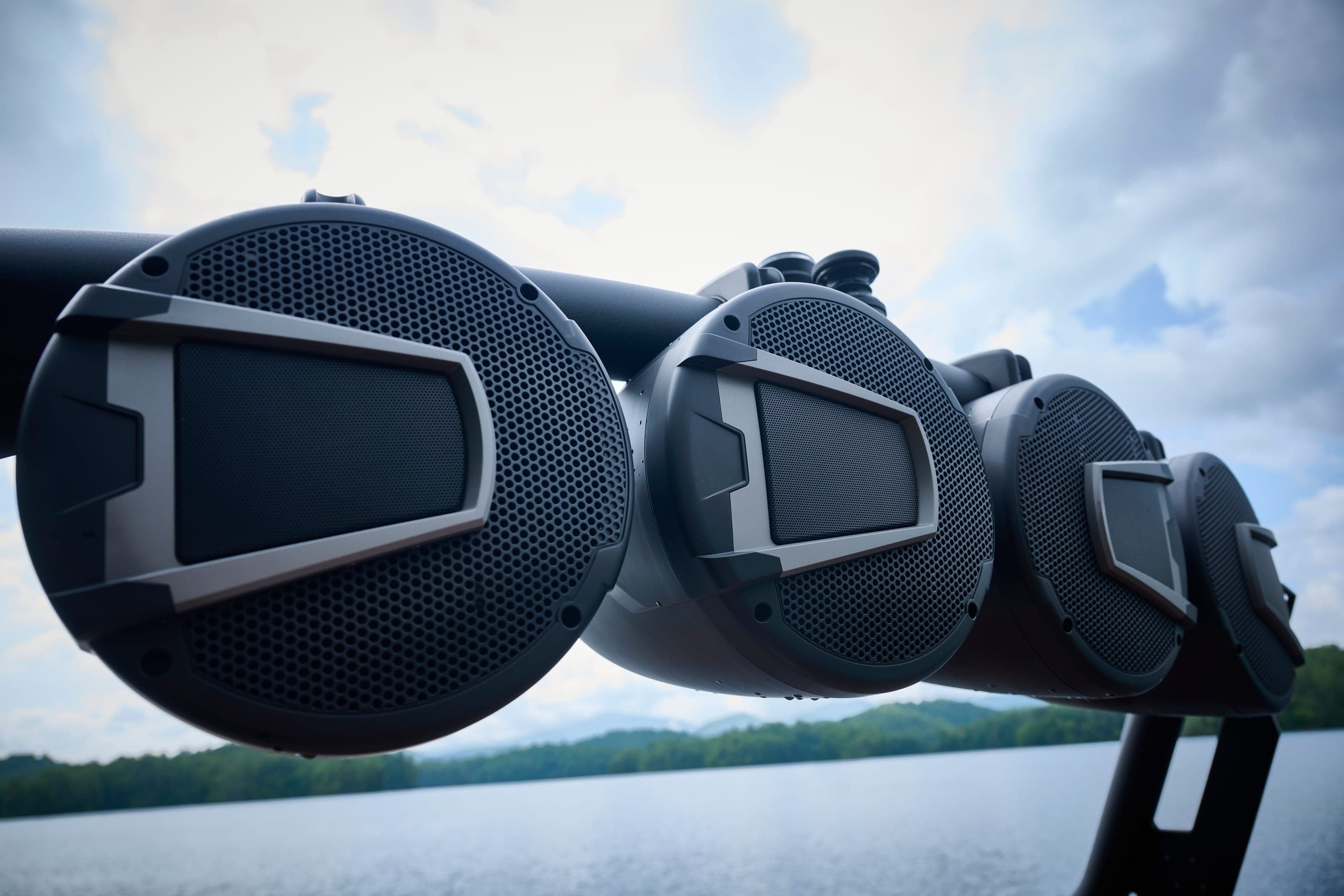 Speakers on the tower of an Axis T235